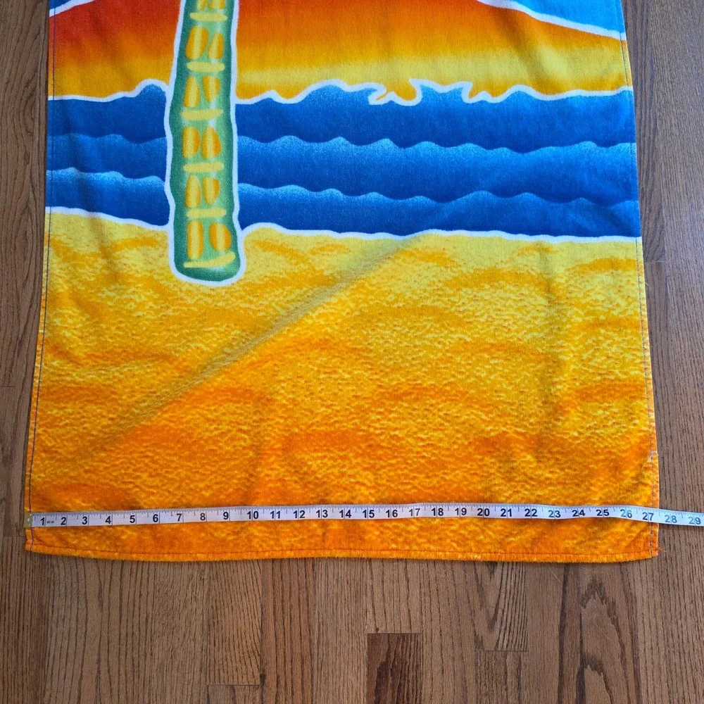 Beach in a Bag Towel Tropical Palm Tree Sunset Folds Easy Carry Pool Packable